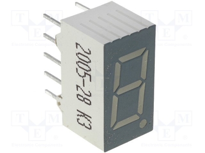 Дисплей SC36-11GWA Дисплей: LED; единичен 7-сегментен; 9,14mm; зелен; 0,8-1,9mcd